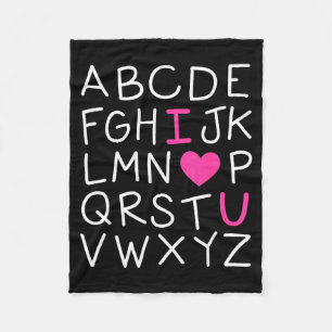Valentijnsdag Abc Ik Hou Van Jou Alfabet Leraar Me Fleece Deken