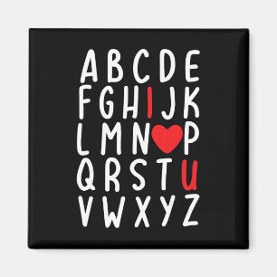 Valentijnsdag Abc Ik Hou Van Jou Hart Leraar Kinde Magneet