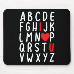 Valentijnsdag Abc Ik Hou Van Jou Hart Leraar Kinde Muismat