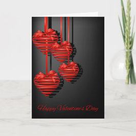 Valentijnsdag - Abstracte hart Ornamenten Feestdagen Kaart