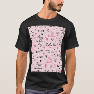 Valentijnsdag: Achtergrond 'Ik hou van je'. T-shirt