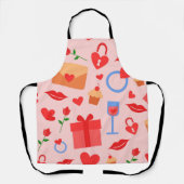 Valentijnsdag Achtergrond Schort (Voorkant)