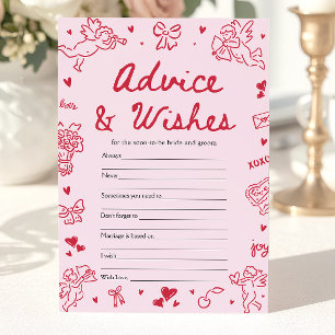 Valentijnsdag Advies en Wensen Bruidsbadfeest Spel Kaart