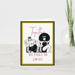 Valentijnsdag - Afro-Amerikaans echtpaar Kaart