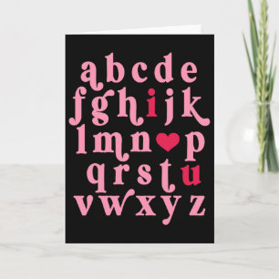Valentijnsdag Alfabet Abc Ik Hou Van Jou Leraar Vr Kaart