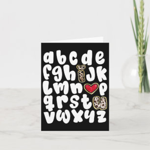 Valentijnsdag Alphabet ABC I Love You Teacher Wom Kaart