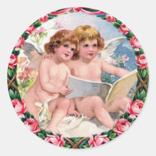  Valentijnsdag Angels Ronde Sticker