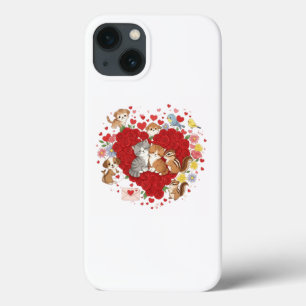 Valentijnsdag Animal Love iPhone 13 Hoesje