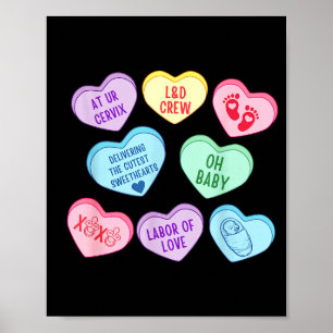 Valentijnsdag Arbeids- en Bevallingsverpleegster H Poster