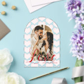 Valentijnsdag Arch Custom Photo Card Acryl Uitnodigingen (Insitu (Huwelijk))