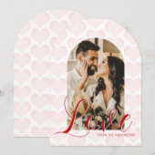 Valentijnsdag Arch Custom Photo Card Kaart (Voorkant / Achterkant)