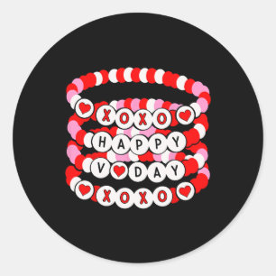 Valentijnsdag Armband Xoxo Happy Valentijn Mannen Ronde Sticker