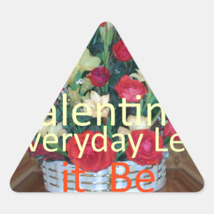 Valentijnsdag Art Print Driehoek Sticker