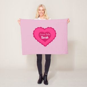 Valentijnsdag Baby Girl Blanket Fleece Deken