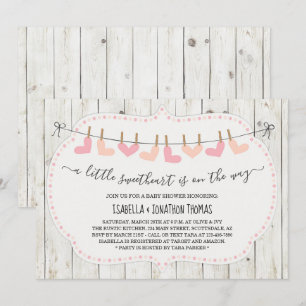 Valentijnsdag Baby shower - Meisje / Genderneutraa Kaart