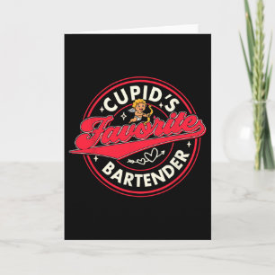 Valentijnsdag Bartender Cupido's Favoriete Bartend Kaart