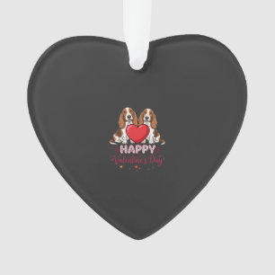 Valentijnsdag Basset Hound Bloemachtige Hond Ornament