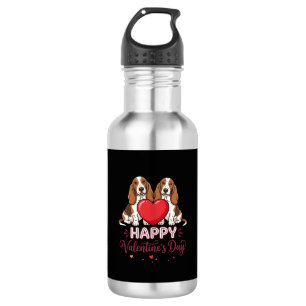 Valentijnsdag Basset Hound Bloemhond Waterfles