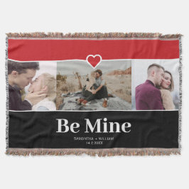 Valentijnsdag Be Mine Fotocollage Deken