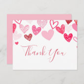 Valentijnsdag bedankkaart kaart (Voorkant / Achterkant)