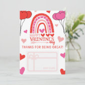 Valentijnsdag Bedankt voor kaarthouder Kaart (Staand voorkant)