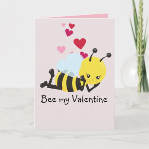 Valentijnsdag bee Mijn Cute Wenskaart Feestdagen Kaart