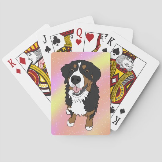 Valentijnsdag Berner Sennenhond  Pokerkaarten (Achterkant)