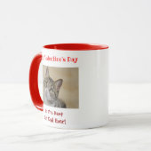 Valentijnsdag Best Cat Dad Ever Cute Photo Mok (Voorkant links)