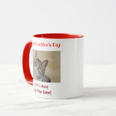 Valentijnsdag Best Cat Mam Ever Cute Photo Mok (Voorkant links)