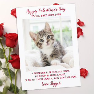 Valentijnsdag Beste mam ooit - Aangepaste foto voo Feestdagenkaart