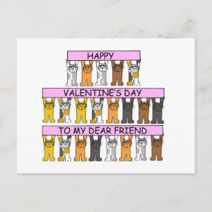 Valentijnsdag Beste Vriend voor Kattenliefhebber Feestdagenkaart