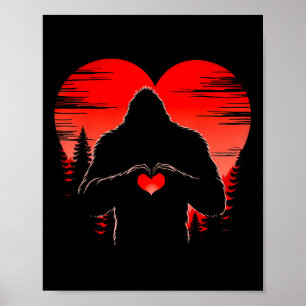 Valentijnsdag Bigfoot geschenken voor kinderen Sas Poster