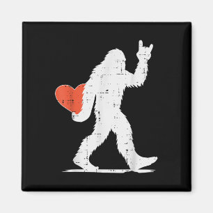 Valentijnsdag Bigfoot Rock Heart Sasquatch Dames Magneet
