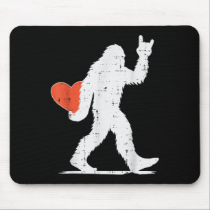 Valentijnsdag Bigfoot Rock Heart Sasquatch Dames Muismat