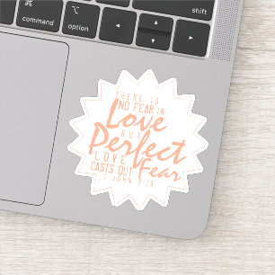 Valentijnsdag Bijbelvers: 1 Johannes 4:18 Sticker