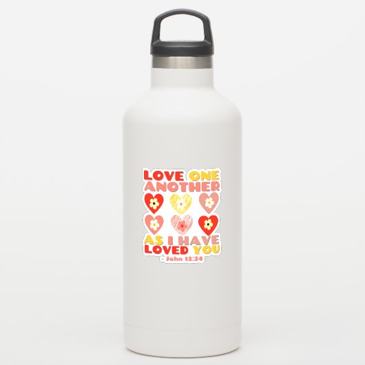 Valentijnsdag Bijbelvers: Johannes 12:34 Sticker (Waterfles)