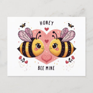 Valentijnsdag bijen feestdagenkaart