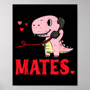 Valentijnsdag bijpassende zielsverwanten Dino kopp Poster
