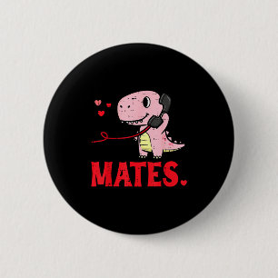 Valentijnsdag bijpassende zielsverwanten Dino kopp Ronde Button 5,7 Cm