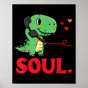 Valentijnsdag bijpassende zielsverwanten Ziel Dino Poster
