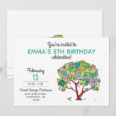 Valentijnsdag Birthday Party Kaart (Voorkant / Achterkant)