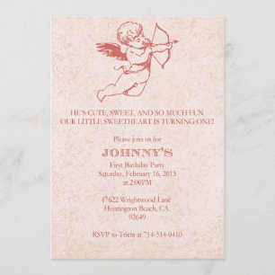 Valentijnsdag Birthday Uitnodiging   Aangepaste be