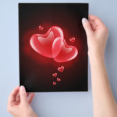 Valentijnsdag blaasharten flyer (Hand)