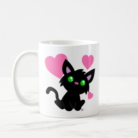 Valentijnsdag Black Kat Mok (Links)