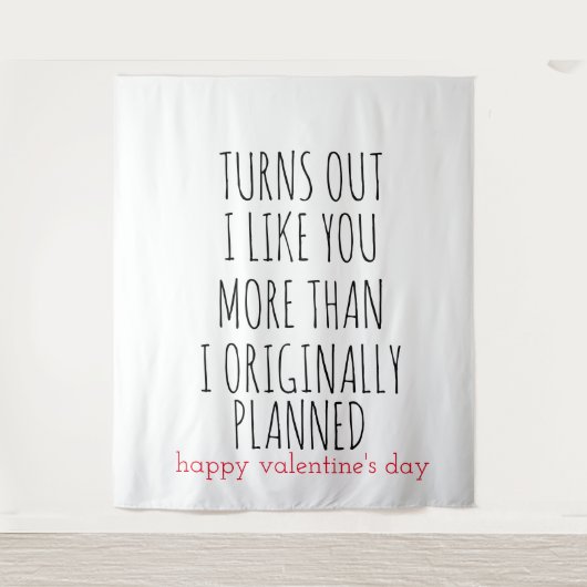 Valentijnsdag blijkt dat ik je meer mag wandkleed (Voorkant)