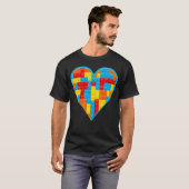 Valentijnsdag Block Brick Heart T-shirt (Voorkant volledig)