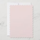 Valentijnsdag Blush Roze Minimal Invitation Kaart (Achterkant)
