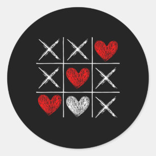 Valentijnsdag Boter-kaas-en-eieren Xo-xo Grappige  Ronde Sticker