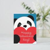Valentijnsdag Boy Panda Briefkaart (Staand voorkant)