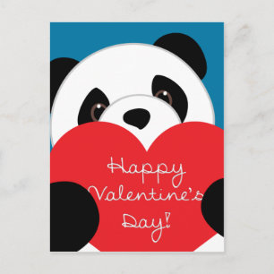 Valentijnsdag Boy Panda Briefkaart